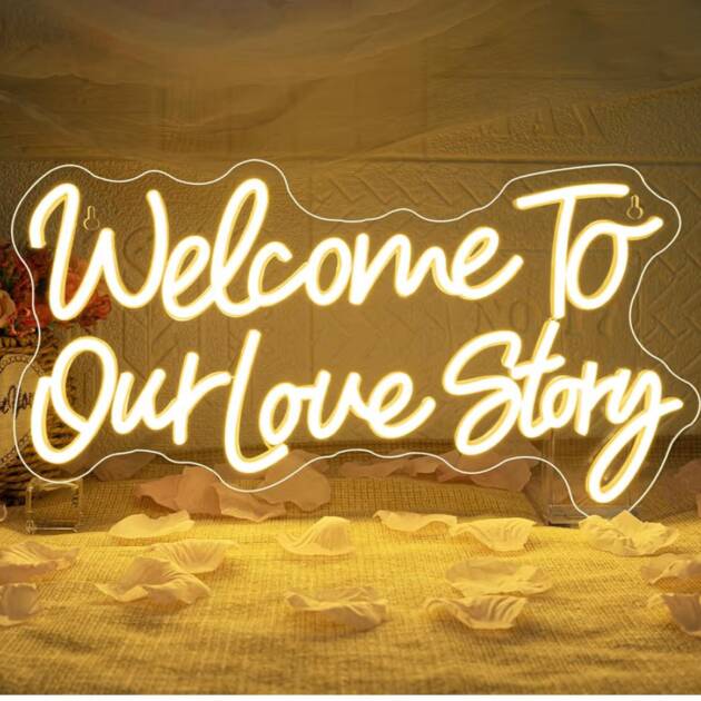Letrero LED “Welcome To Our Love Story”