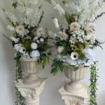 Set de Columnas (Con Flores Ivory Garden) +$75.00