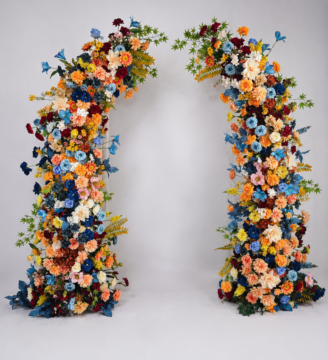 Colorful Floral Horn Arch