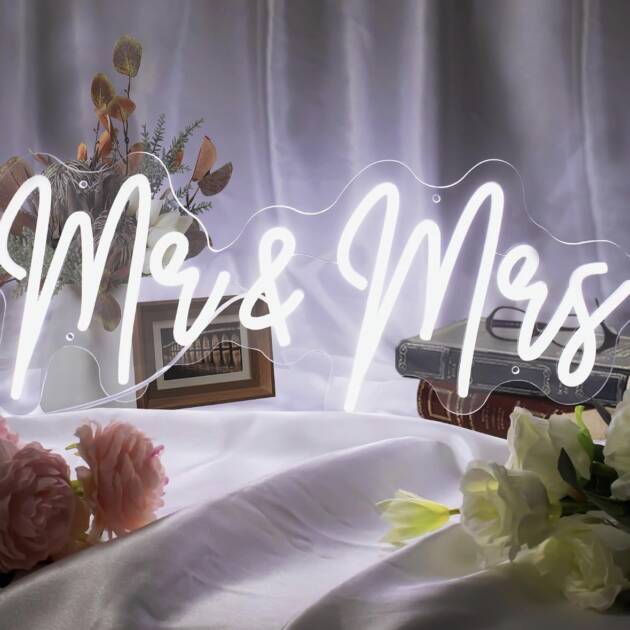 Letrero LED “Mr & Mrs”