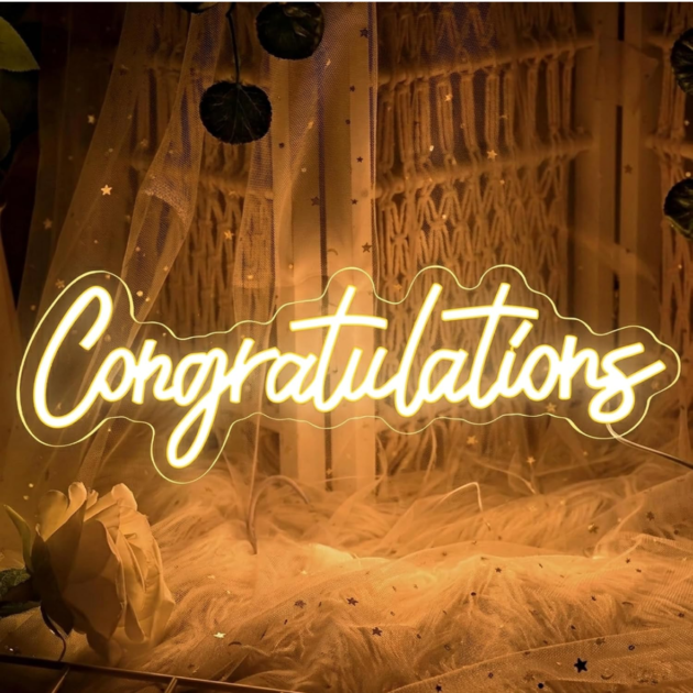 Letrero LED “Congratulations”