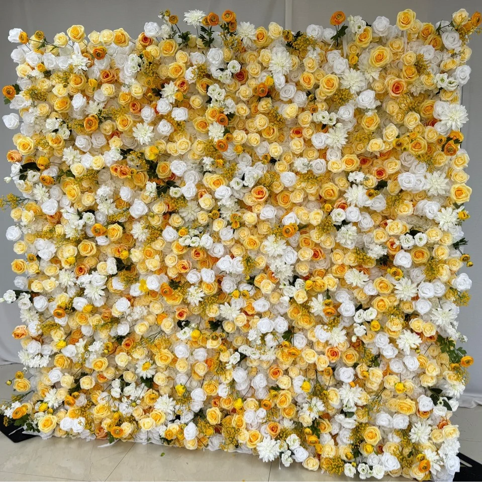 Golden Bloom Floral Wall