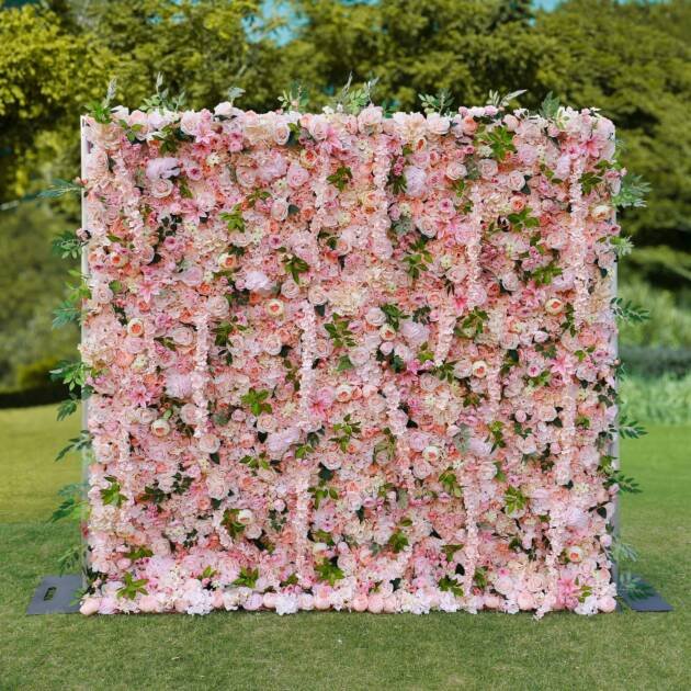 Pink Rose Floral Wall