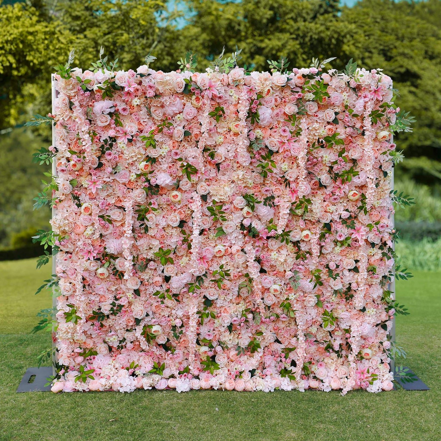 Pink Rose Floral Wall