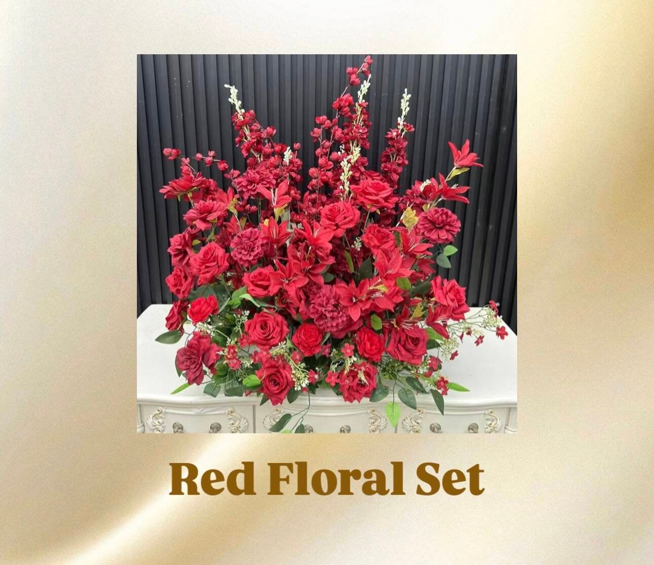 Red Floral Set