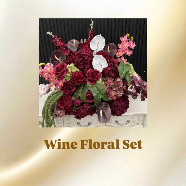 Wine Floral Set
