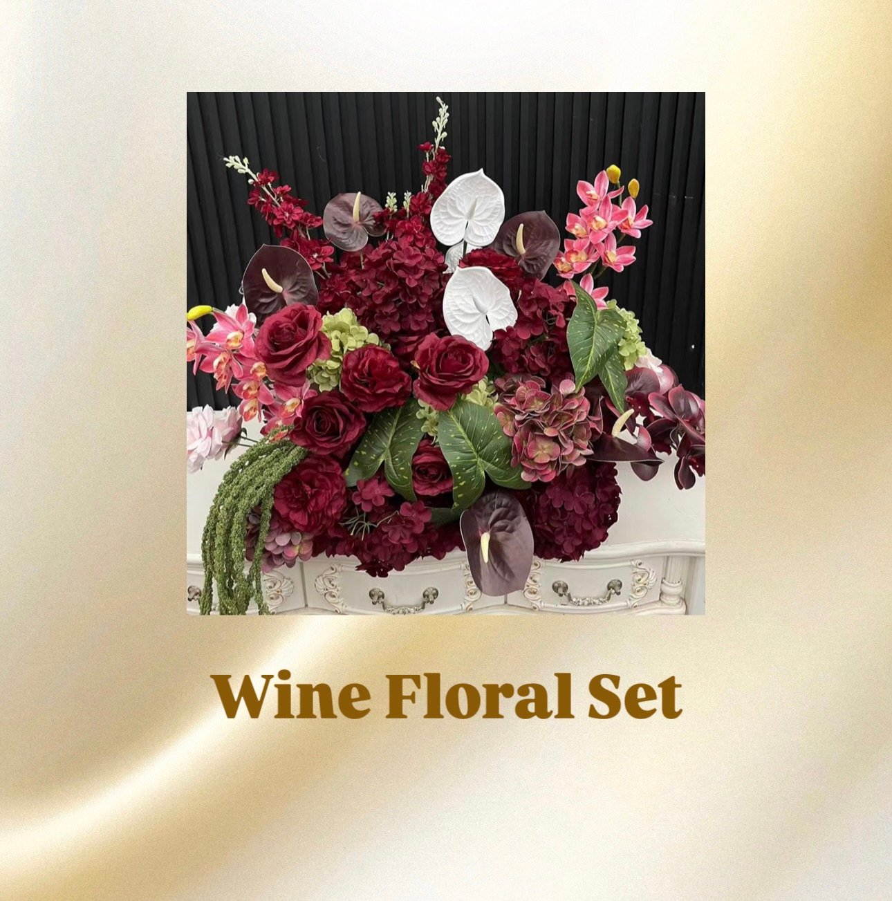 Wine Floral Set