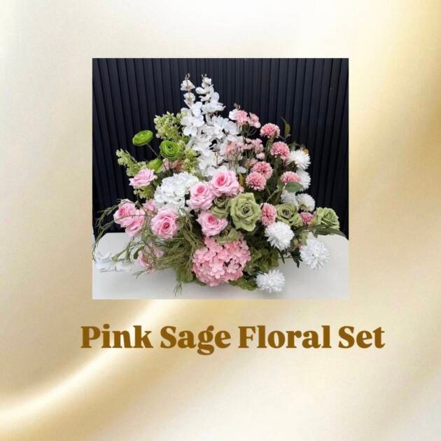 Pink Sage Floral Set